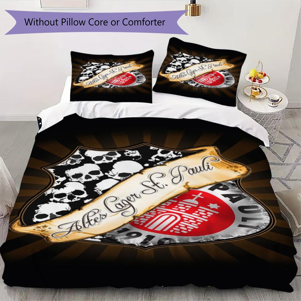 Ropa de cama con estampado ST pauli Juego de edredón Funda de edredón Funda de almohada Decoración del hogar Regalo de cumpleaños (1 * funda de edredón + 2 * fundas de almohada sin relleno)183