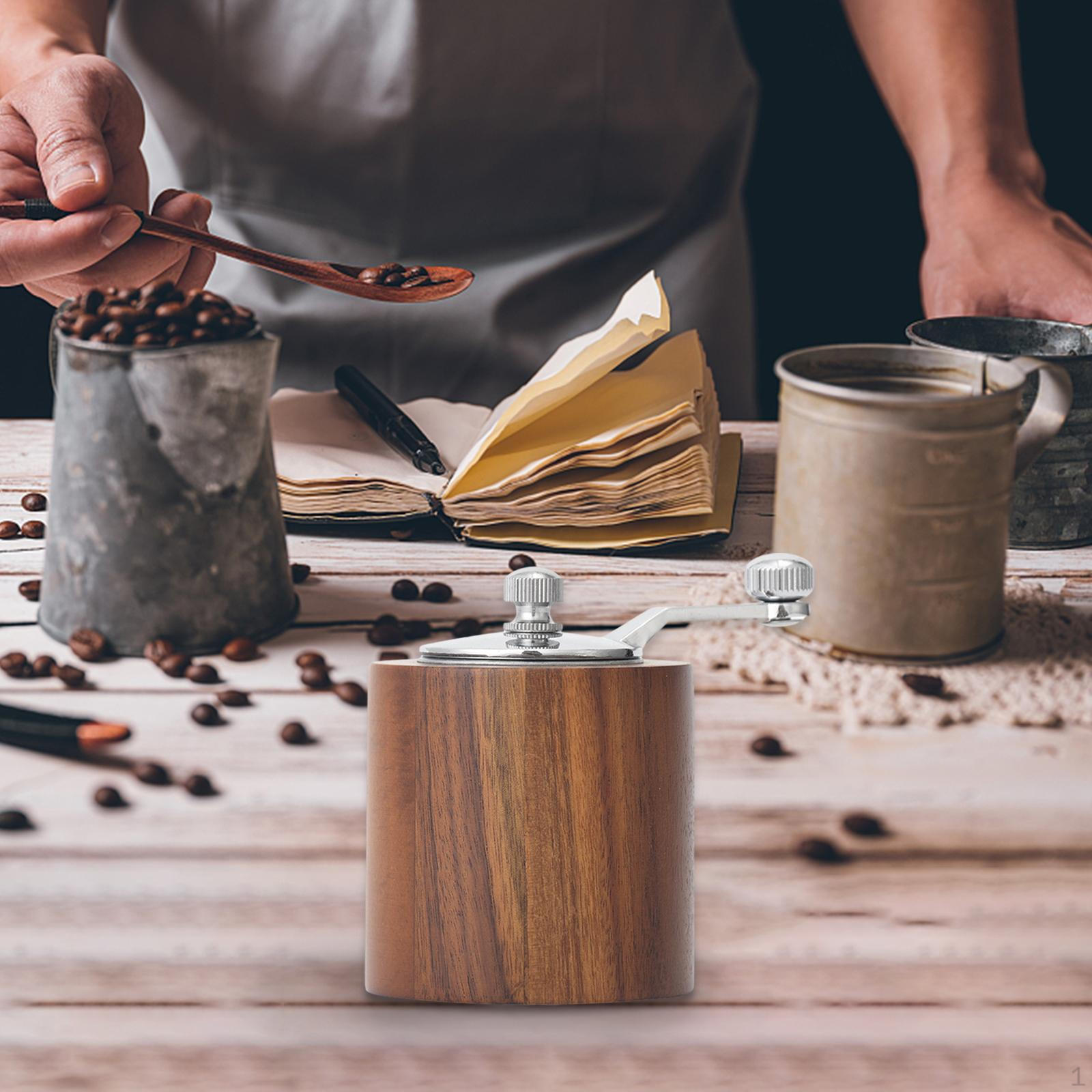 

Регулируемая ручная кофемолка для дома и путешествий — деревянная мельница высшего качества Samll