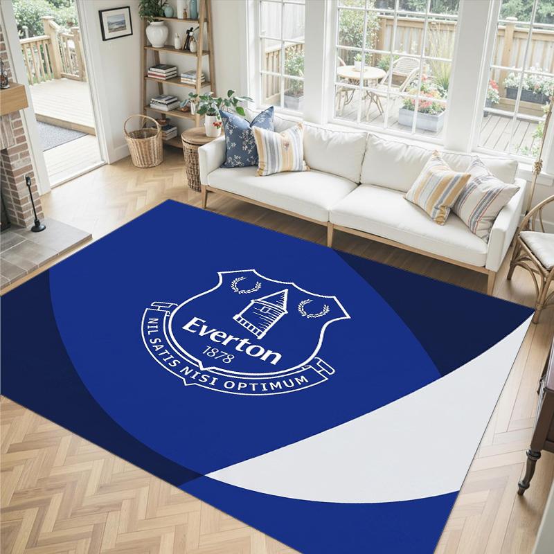 Everton Football Design Crystal Velvet Carpet Cozy Non?Slip Printed Rug For Bedroom Living Room Entrance
