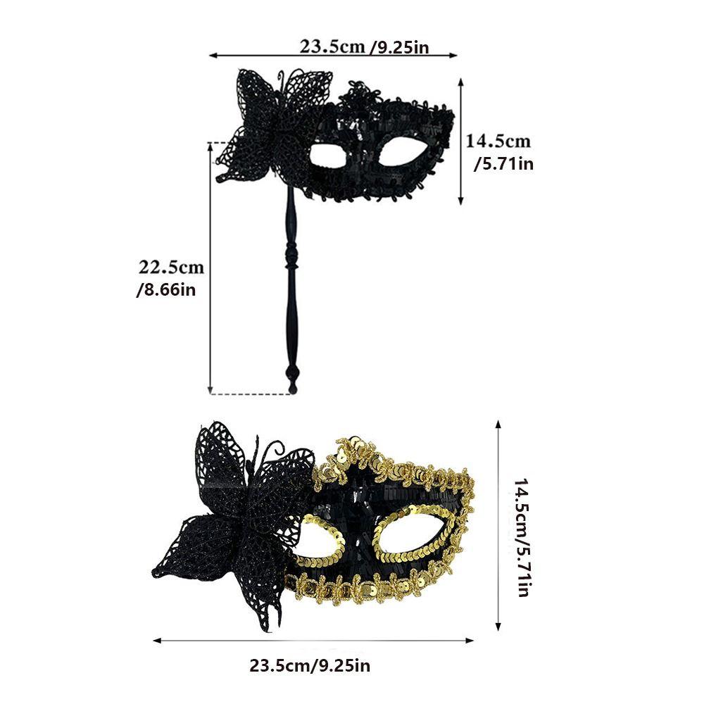 Half Face Butterfly Masquerade Mask Lightweight Elegant Butterfly Hand Hold Mask Decorative Party Costume Party Face Mask