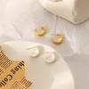 Elegant 925 Silver Circle Stud Earrings for Women - Simple, High-End, Fashionable, and Unique.