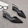 Spring Summer Slip On High Heel Women Sandals Sexy Pointed Toe Singbacks Pumps Party Dress Sandals Mules Shoes Zapatos Mujer