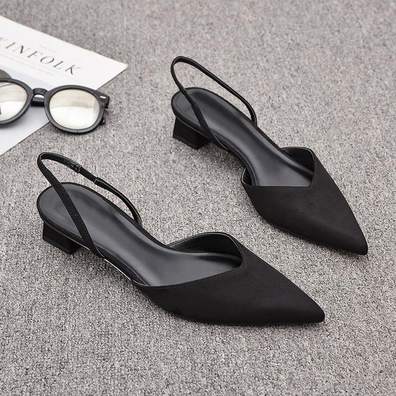 Spring Summer Slip On High Heel Women Sandals Sexy Pointed Toe Singbacks Pumps Party Dress Sandals Mules Shoes Zapatos Mujer
