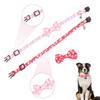 Dog Collar Love-heart Pattern Decorative Adjustable Breakaway Pet Cats Dogs Bow-knot Collars