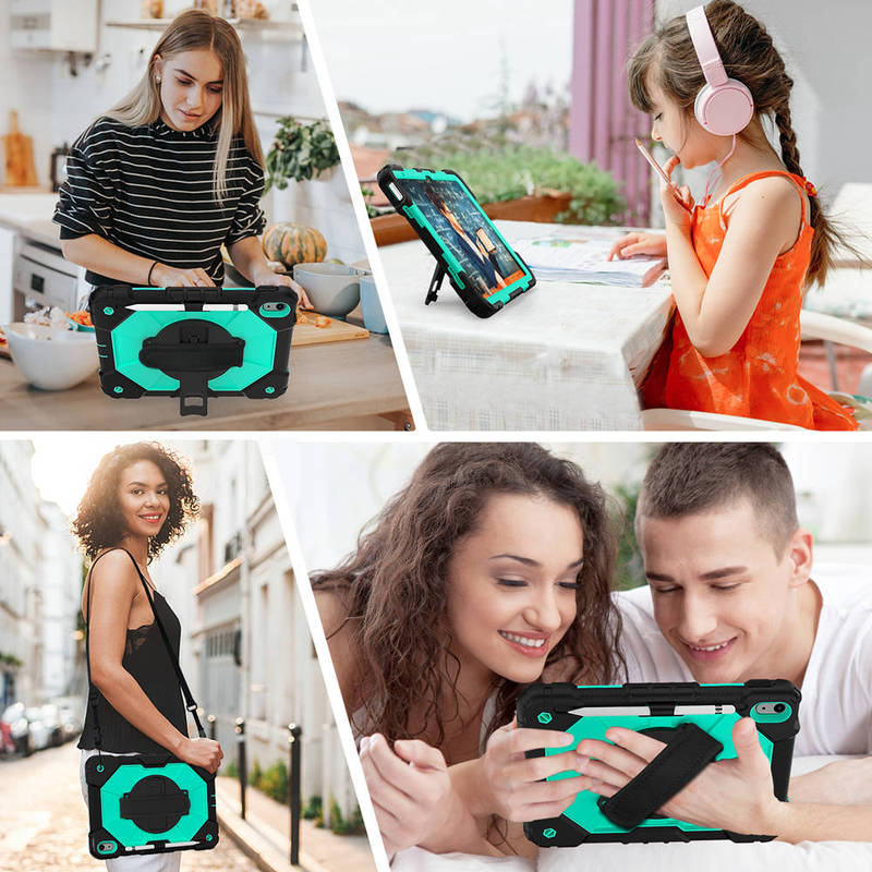 Case For iPad 12th A19 11th A16 Air 11 13 M2 M3 M4 Pro 11 13 8th 9th 10.2 5th 6th 9.7 Mini 6 7 Case Kids Hard PC Silicon Tablet Cover Stand