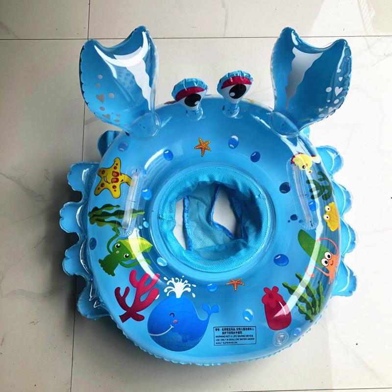 New Crab Baby Swim Ring 0-4 Years Old Infant Sitting Ring Boys Girls Inflatable Float Armpit Ring