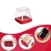 24 Pcs Chair Leg Floor Protectors Square,Silicone Chair Leg Protectors Caps Covers for Hardwood Floors,Furniture Pads Sliders with Wrapped Felt Bottom