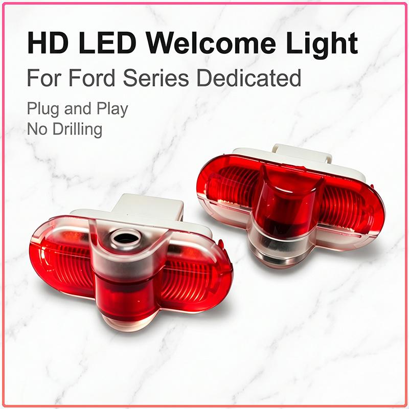 2x Wireless LED Car Door Logo Lights Ghost Shadow Projector Welcome Step Lamp For Ford Focus MK3 Ranger Fiesta S-Max Mondeo MK4 Kuga