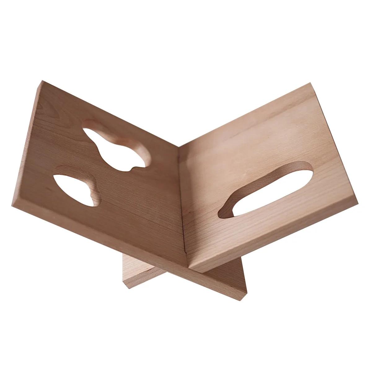 

Minimalist Solid Wood Magazine Rack Original Design Bookshelf Ins Nordic Medieval Geometric Artistic Home Ornament