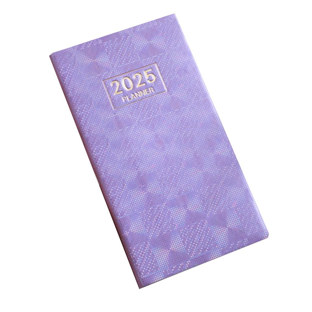 Lasers 2025 A6 English Schedule Book Colorful Star Color Notebook Leather Cover Thin Weekly Calendar Planner