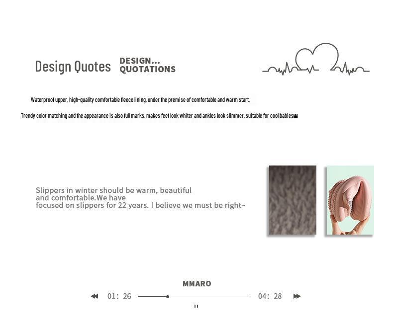 Waterproof Non-Slip Cotton Slippers for Outdoor & Indoor Use, Unisex, Warm for Autumn & Winter.