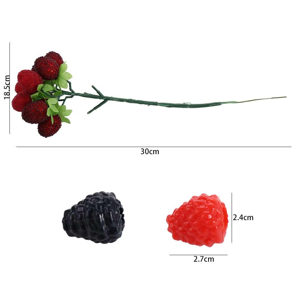 Creative PVC DIY Accessories Realistic Home Decor Artificial Raspberry Mulberry Branch Model Photography Props Fake Fruit