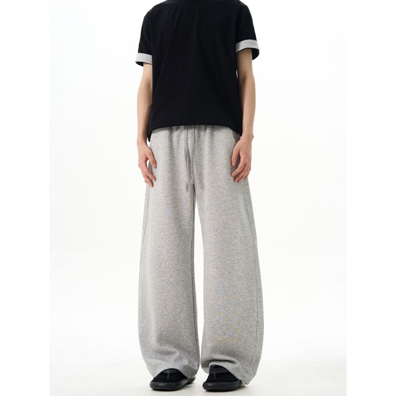 Kisko American Retro Casual Sports Elastic Waist Versatile Sweatpants Unisex Loose Straight-Leg Couple's Scimitar Pants