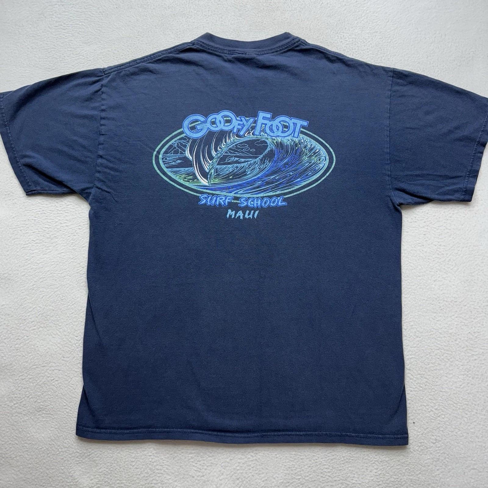 

VTG 90s Maui Hawaii Goofy Foot Surf School T-Shirt Pacific Island Nice Fade Sz L M