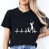 Funny ECG Golf Girls Graphic Tee Shirt Unisex Clothing Harajuku Clothing Tops Short Sleeve Oneck Tshirts Gifts for Golf Lovers