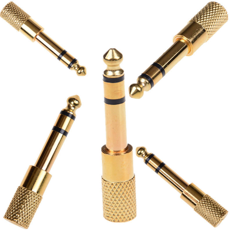 6.5Mm 1/4" Male Plug To 3.5Mm 1/8" Female Jack Stereo Headphone Audio Adapter