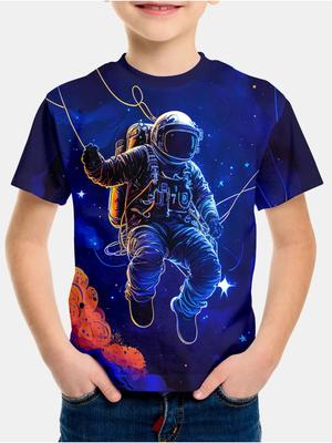 Lustige Kinderkleidung 3D-bedruckte lässige Kurzarm-T-Shirts Outdoor-Kleidung T-Shirts für Jungen