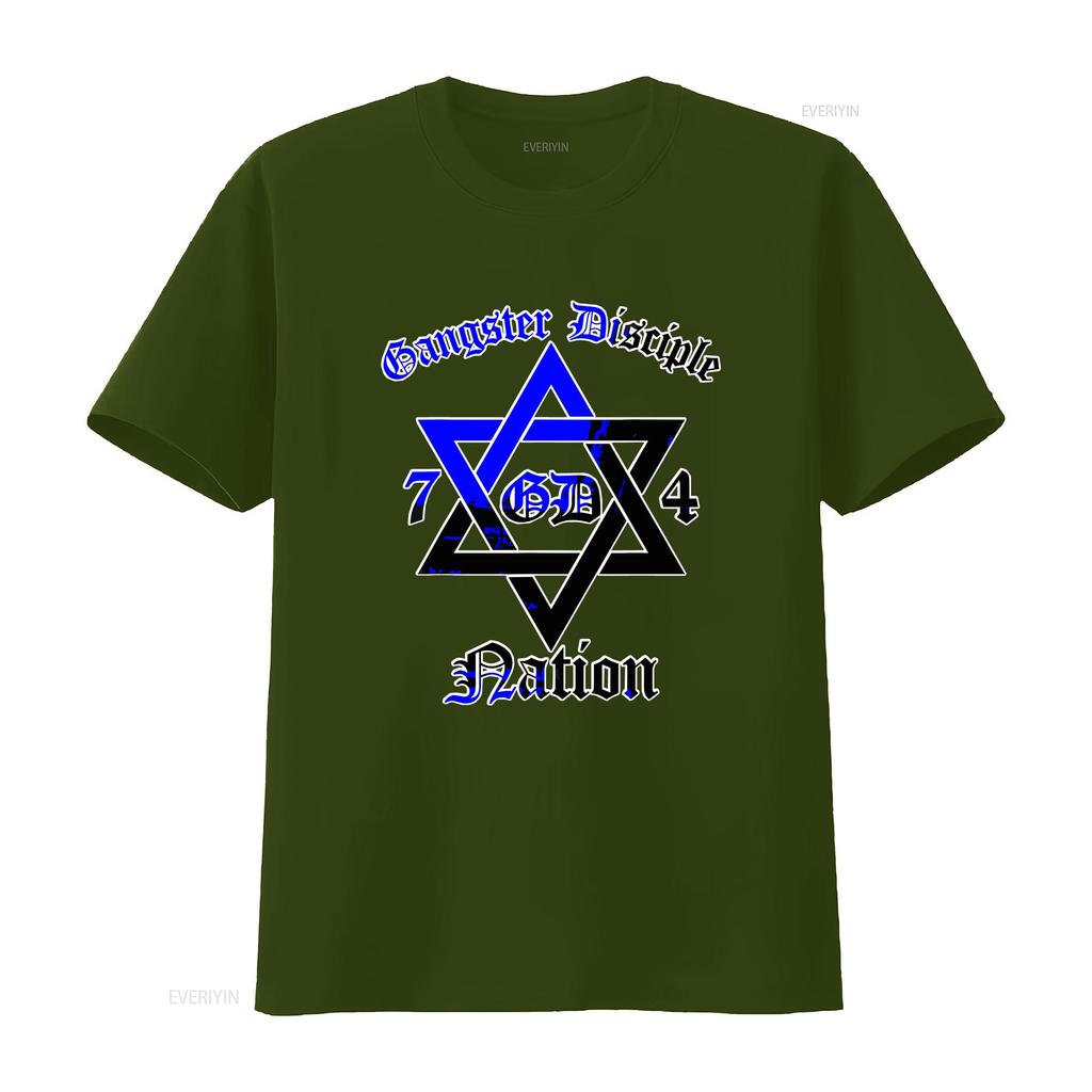 NEW LIMITED Gangster Disciple Nation GD 74 Folks GDN T Shirt Vintage Washed Designer Clothes Fashion Graphic