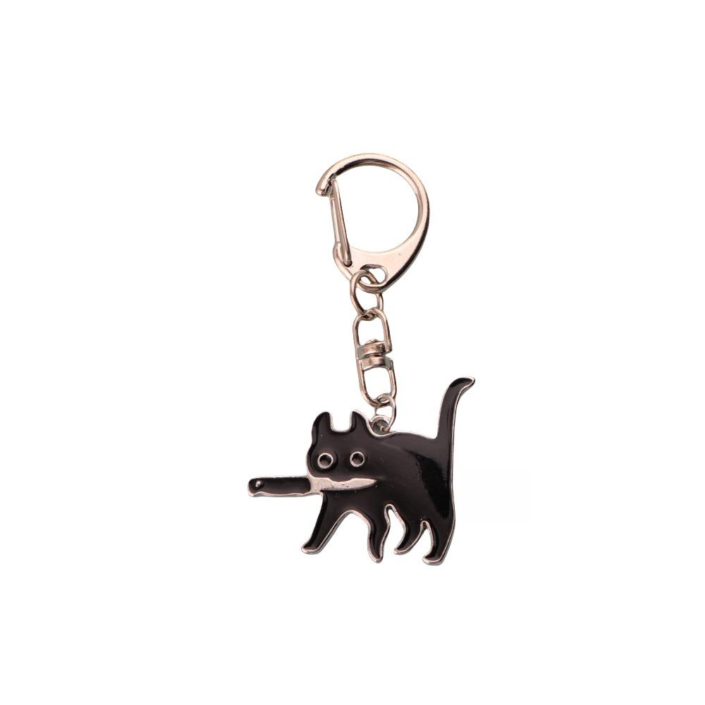 

Black Cat Keychain Cute Kawaii Kittens KeyRing Creative Cartoon Cats Pendant for Women Car Keyring Purse Bag Accessories Gifts
