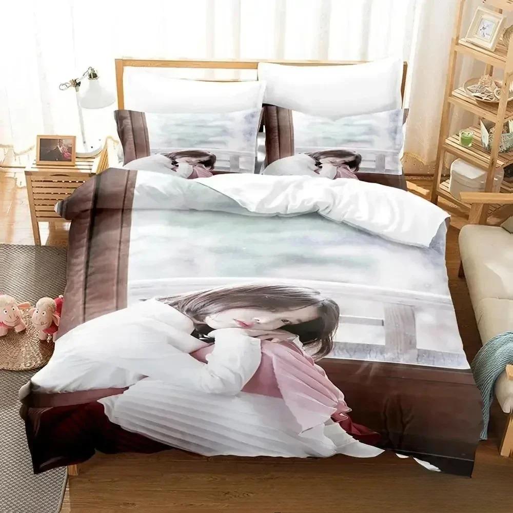 3D Druck Sängerin IU I Ji Eun Bettwäsche Set Bettbezug Bettset Steppdecke Kissenbezug Bettdecke King Queen Größe Jungen Erwachsene Bettwäsche