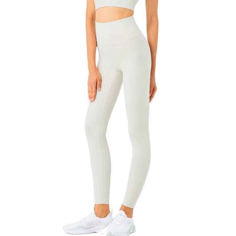 Women High Waist Yoga Pants Butt Lifting Tummy Control Workout Leggings White M