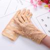 Thin Lace Flower Gloves Transparent Summer Mittens Sweet Sunscrean Gloves  Wedding