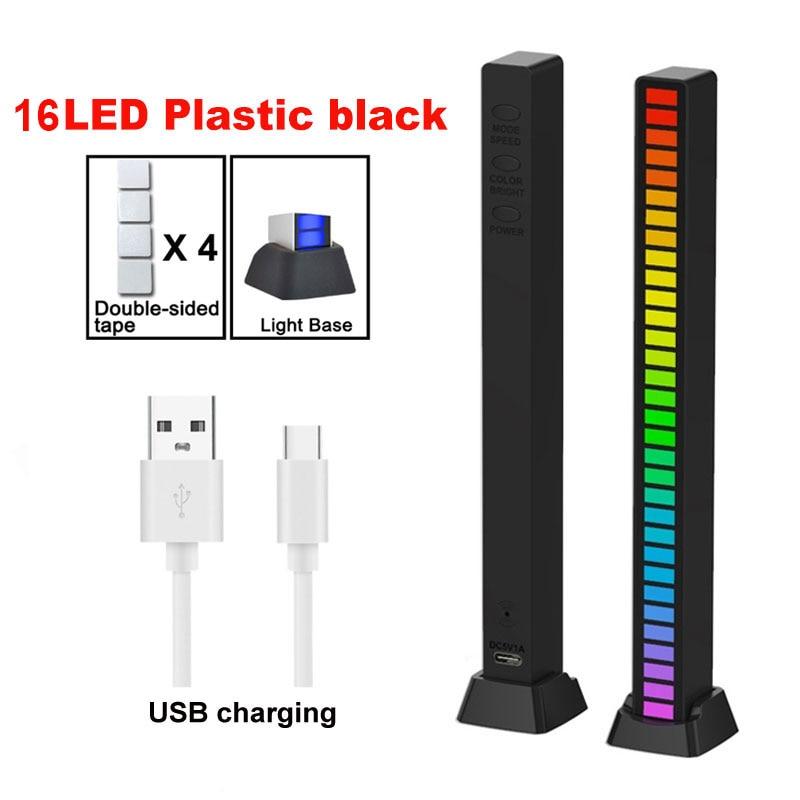 Inteligentne światło LED RGB Symphony z kontrolą dźwięku, lampka ambientowa z rytmem muzyki, sterowana aplikacją, do dekoracji biurka komputerowego do gier