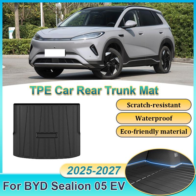 Car Rear Trunk Mat For BYD Sealion 05 EV 2025 2026 2027 TPE Carpet Storage Pad Cargo Tray Cushion Boot Mats Car Accessories