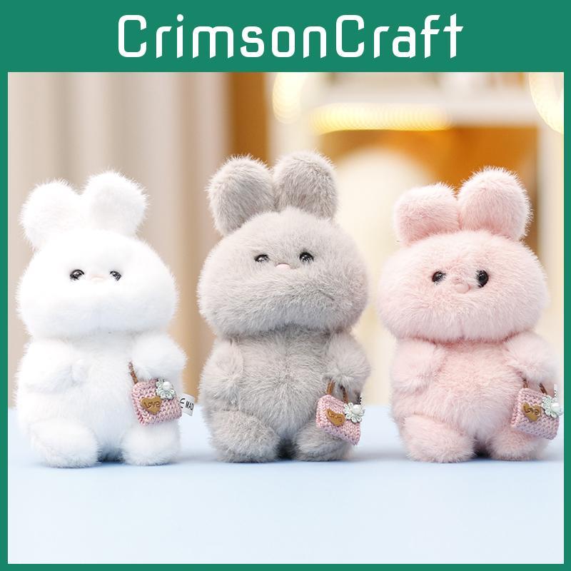 Delightful Plush Toy Rabbit Keychain Soft Short Fur Doll Perfect For Handbags
