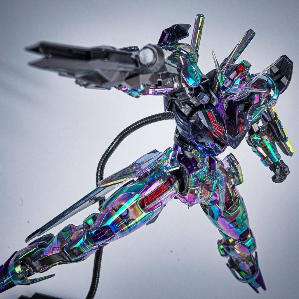 Hot Fm Laser Iridescent Aerial Assembly Model Kit Laser Cool Action Figures Desktop Ornament Boy Surprise Gift Collectible Toys