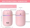 3-in-1 LED Cool Mist Humidifier, 300ML USB Powered Silent Mist Diffuser with Colorful Light, Portable Aroma Compatible Humidifier for Bedroom, Off
