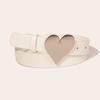 Women's belt trendy women's clothing accessories heart-shaped plate buckle new button head retro versatile cowhide belt versatile belt