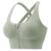 Women High Impact Shockproof Front Zipper Push Up Beauty Back Sports Yoga Running Bra