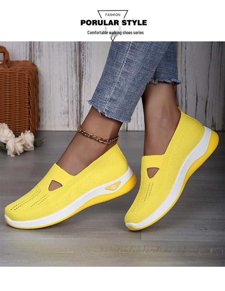 Women's Large-Size Breathable Mesh Shoes with Soft Soles for Comfort