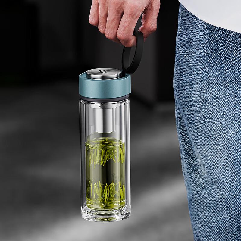 Wanxiang Double-Layer Glass Tea Infuser Bottle