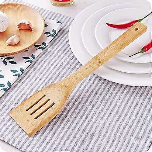 5PCS Wooden Cooking Utensils for Non-Stick Pan Cooking Tools Set Accessories Complete Bamboo 30cm