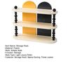 Desktop Storage Rack Three-Layer Organizer Stable Support Stylish Color Contrast Rack