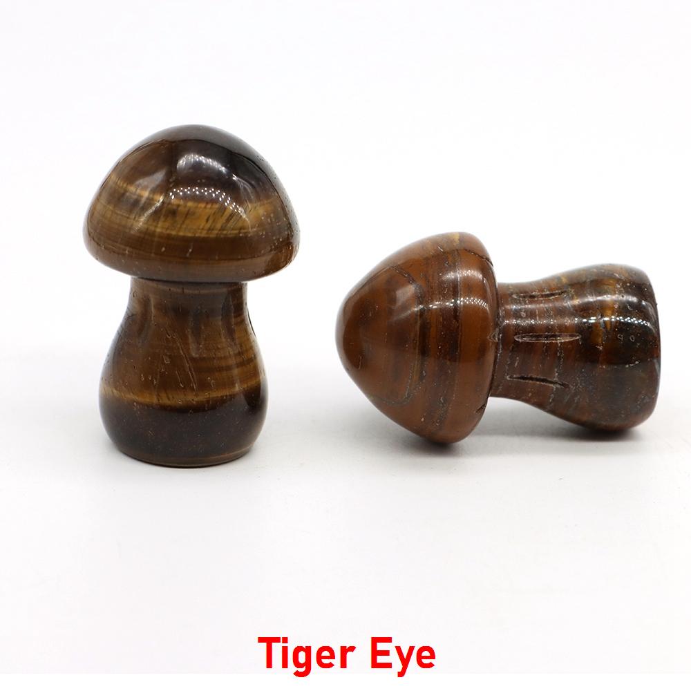 1.5" Natural Crystal Mushroom Gem Quartz Mushroom Mineral Healing Reiki Home Decoration Diy Crafts Gift Aquarium Stone