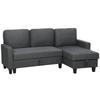 Corner Sofa with Sleep Function and Storage Compartment L-Shape Sofa Bed with Convertible Chaise Longue, for Apartment and Living Room