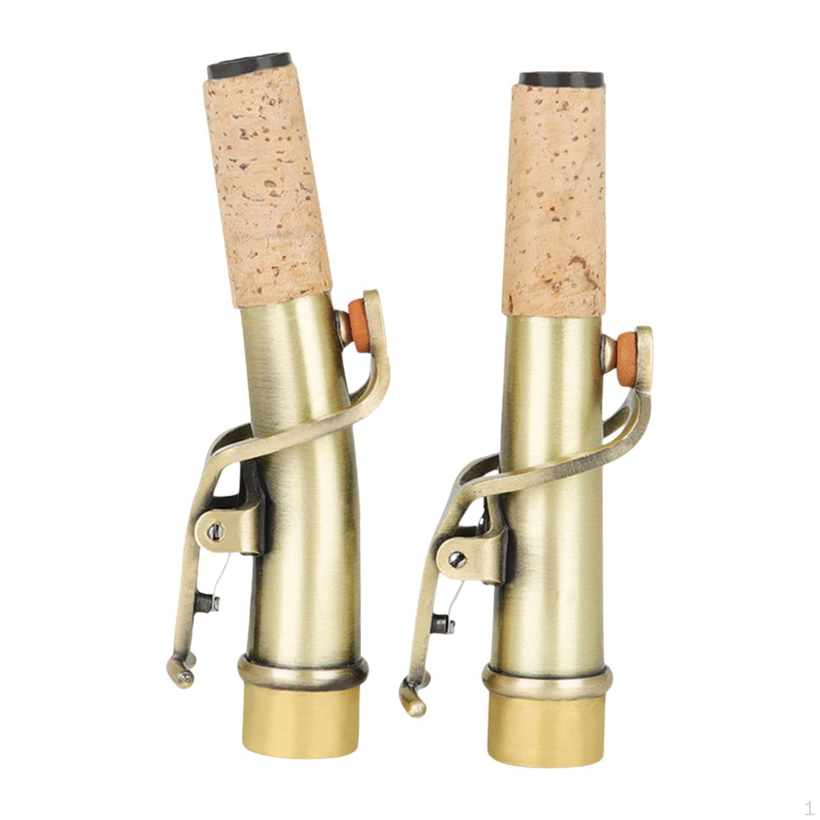 

2Pcs Soprano Saxophone Neck Vintage Straight Curved Instrument Part Musical