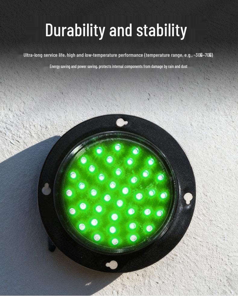 100mm LED Traffic Signal Light - Green Pixel Tube, Single Red-Green Head