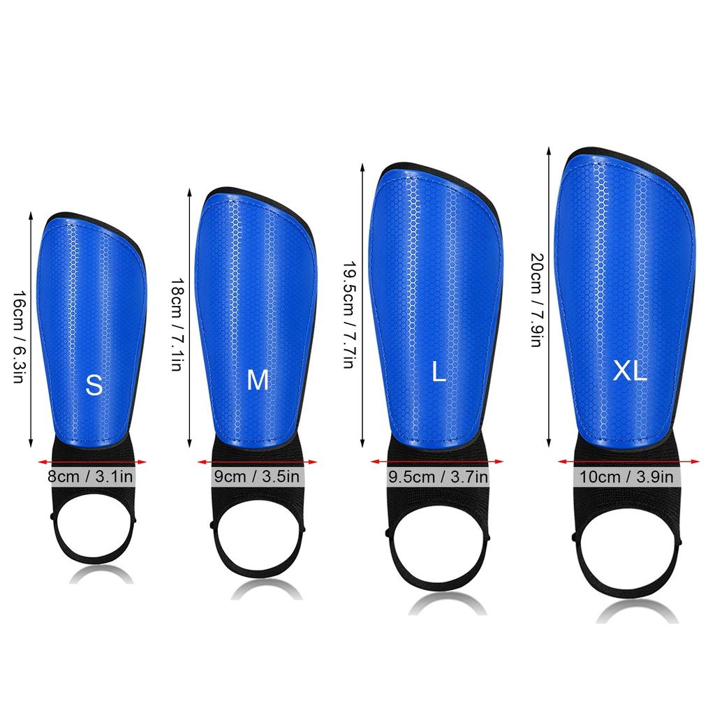 Pair New Soccer Shin Guard With Ankle Protector And Adjustable Straps Football Protective Gear Kids' Youth Adults Loogdeel 1