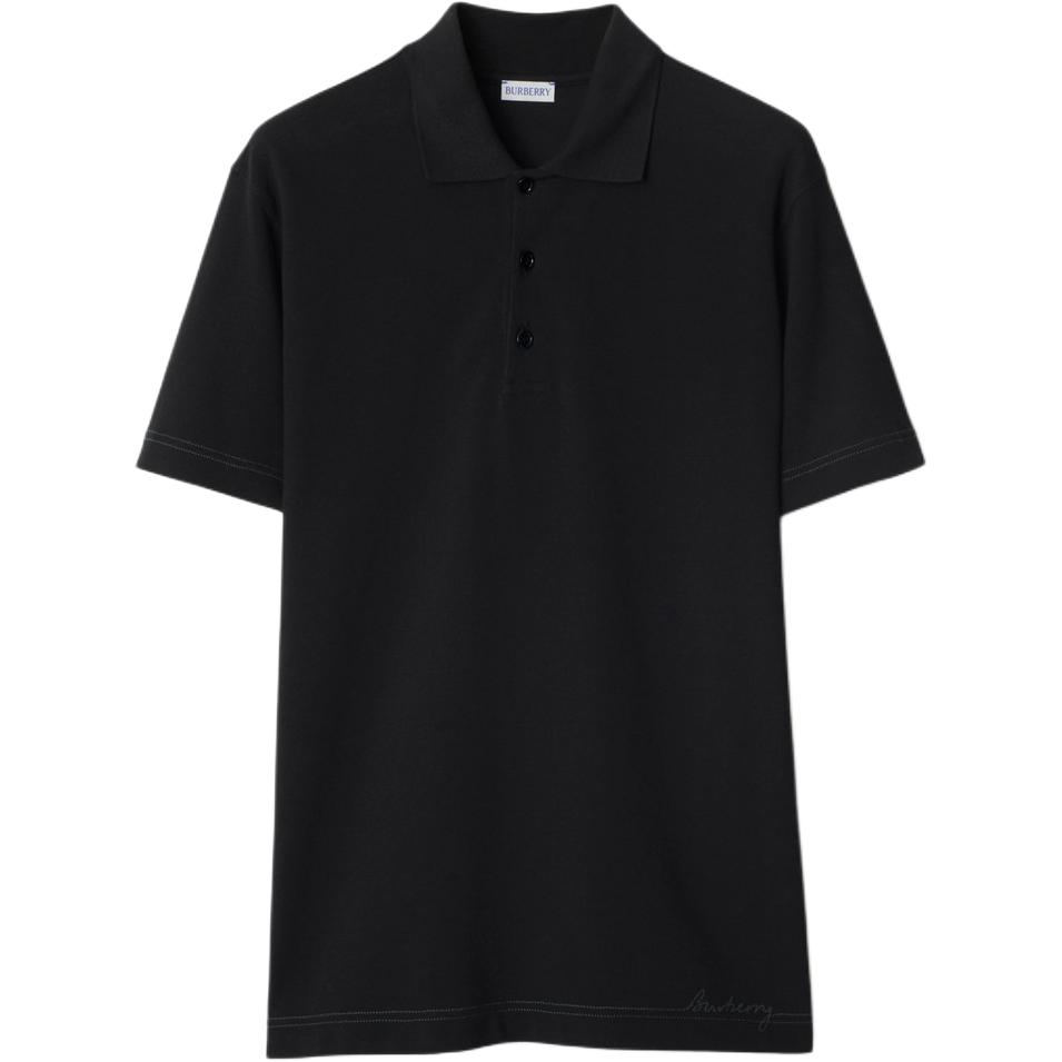 Burberry logo-embroidered cotton polo shirt 80942801