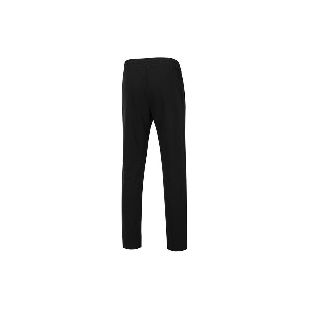 Li Ning Training Series Solid Color Logo Embroidered Straight Leg Knitted Sports Pants Men Bottoms Black AKLSD49-1