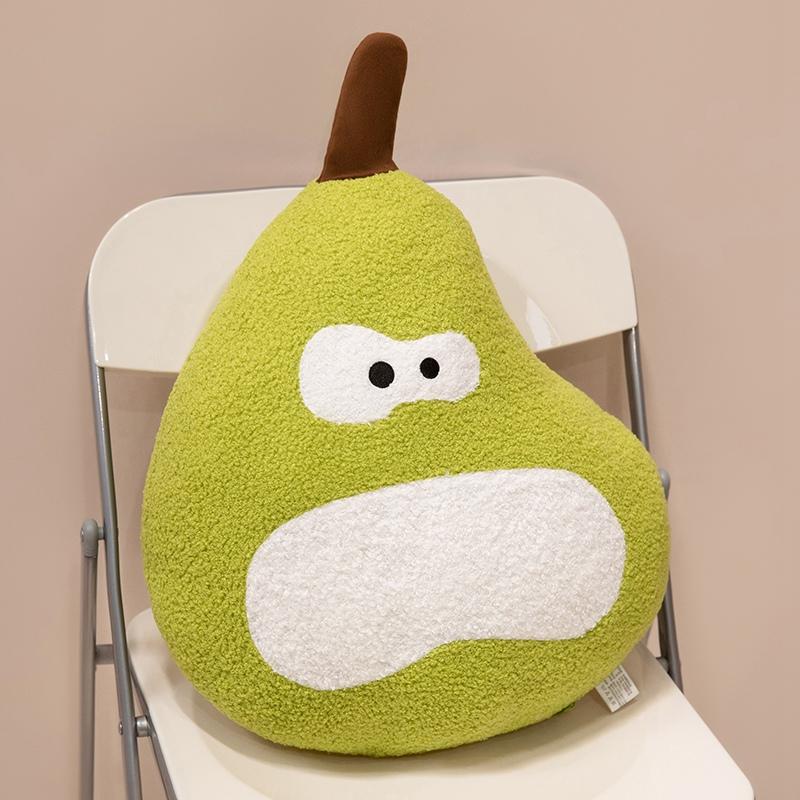 

5 Colors Cartoon Pear Fruit Plush Pillow Stuffed Nap Body Support Cushion Sofa Decor Party Children s Birthday Christmas Gift 50x40cm зелёный