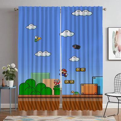 Partition Marios Shades Blackout Curtains for Living Room Curtain Home Interior Curtains 2 Pieces Tulle for Bedroom Kitchen
