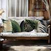 4Pcs Double-Sided Printed Throw Pillow Covers, Minimalist Monstera Leaf Print Cushion Cases, Calming Tropical Aesthetic Decor
