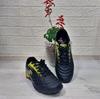 Jump 29117 Black-Yellow Lace-up Astroturf Football Shoes