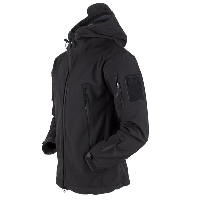 Men Military Winter Thermal Fleece Tactical Jacket Outdoors Sports Hooded Coat Softshell Hiking Outdoor Army Jackets