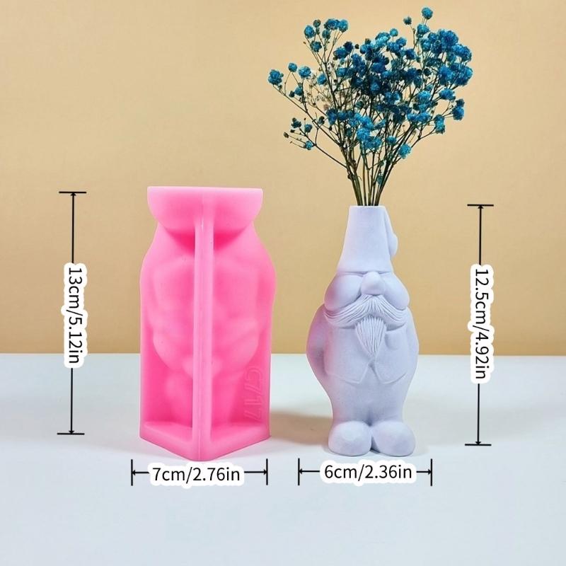 Vase Resin Molds Gnome Doll Silicone Mold Succulent Plant Flower Pots Mold Epoxy Resin Casting Mould Home Decorations